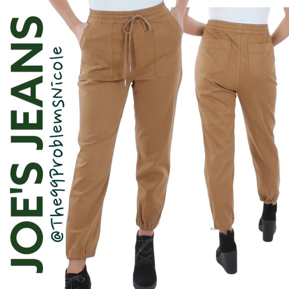 Joe's Brown Jogger Pants with Ankle Zippers - Picture 1 of 9